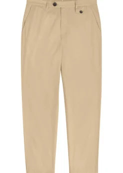 Fishtail cotton tapered-leg trousers
