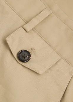 Fishtail cotton tapered-leg trousers