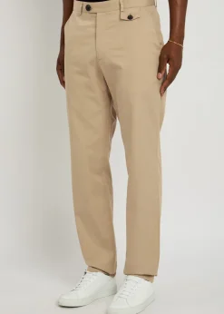 Fishtail cotton tapered-leg trousers