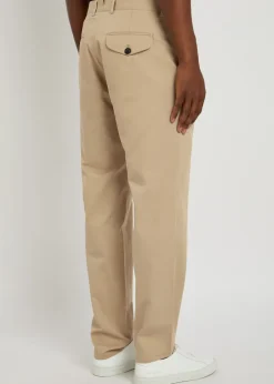 Fishtail cotton tapered-leg trousers