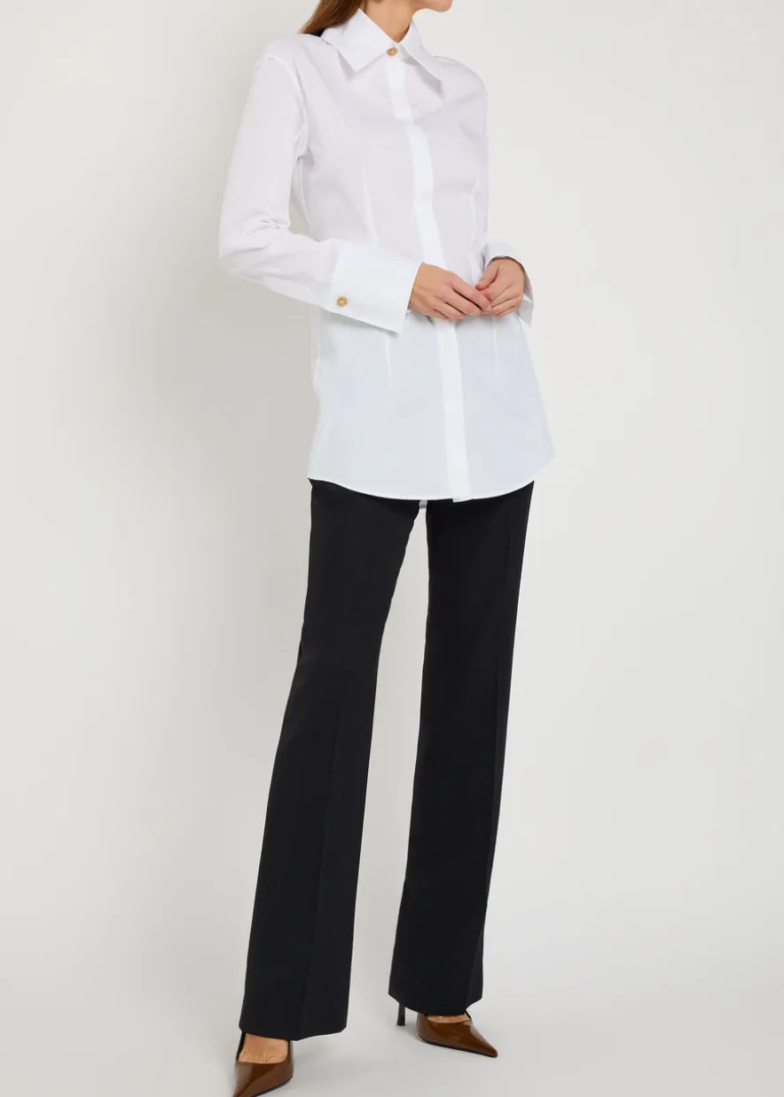 Fitted cotton-poplin shirt