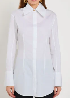 Fitted cotton-poplin shirt
