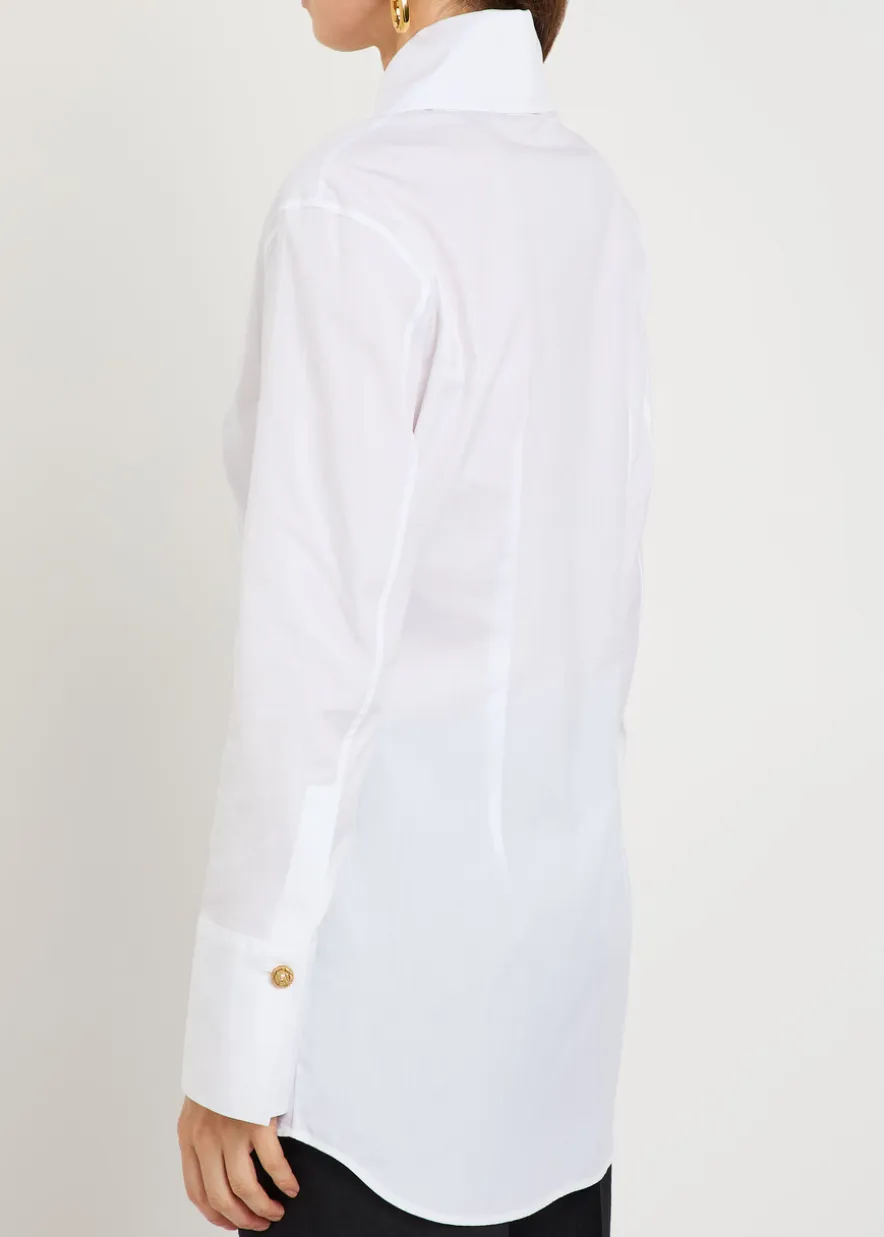 Fitted cotton-poplin shirt