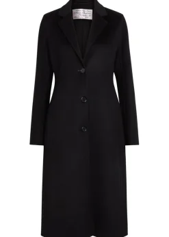 Fitted wool-blend coat
