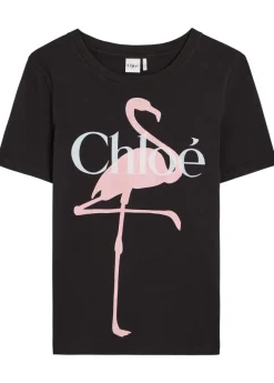 Flamingo printed cotton T-shirt