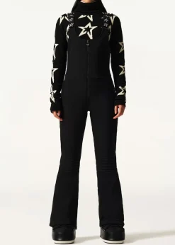 Flared-leg bib ski pants