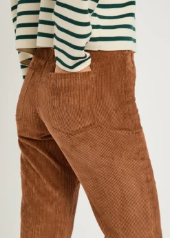 Flared-leg corduroy trousers