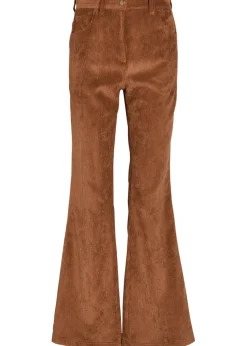 Flared-leg corduroy trousers