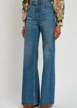 Flared-leg jeans