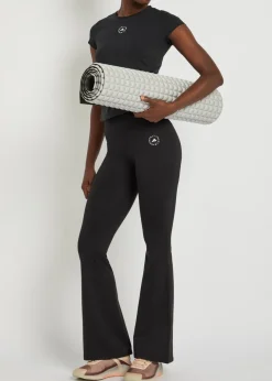 Flared stretch-jersey leggings