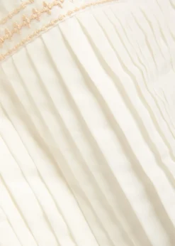 Flavia pleated cotton-blend bandeau top