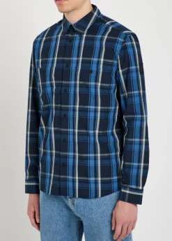 Fleet checked cotton-poplin shirt