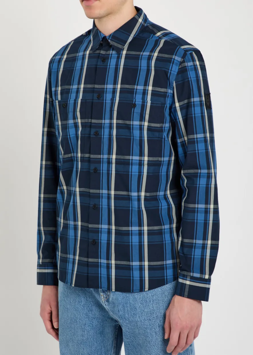 Fleet checked cotton-poplin shirt