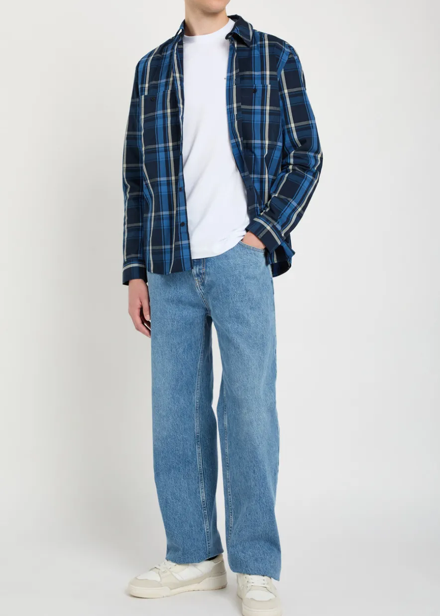 Fleet checked cotton-poplin shirt