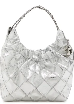 Fleming mini metallic leather hobo bag