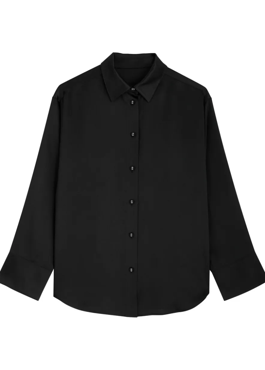 Fleur du Jour silk-satin pyjama shirt