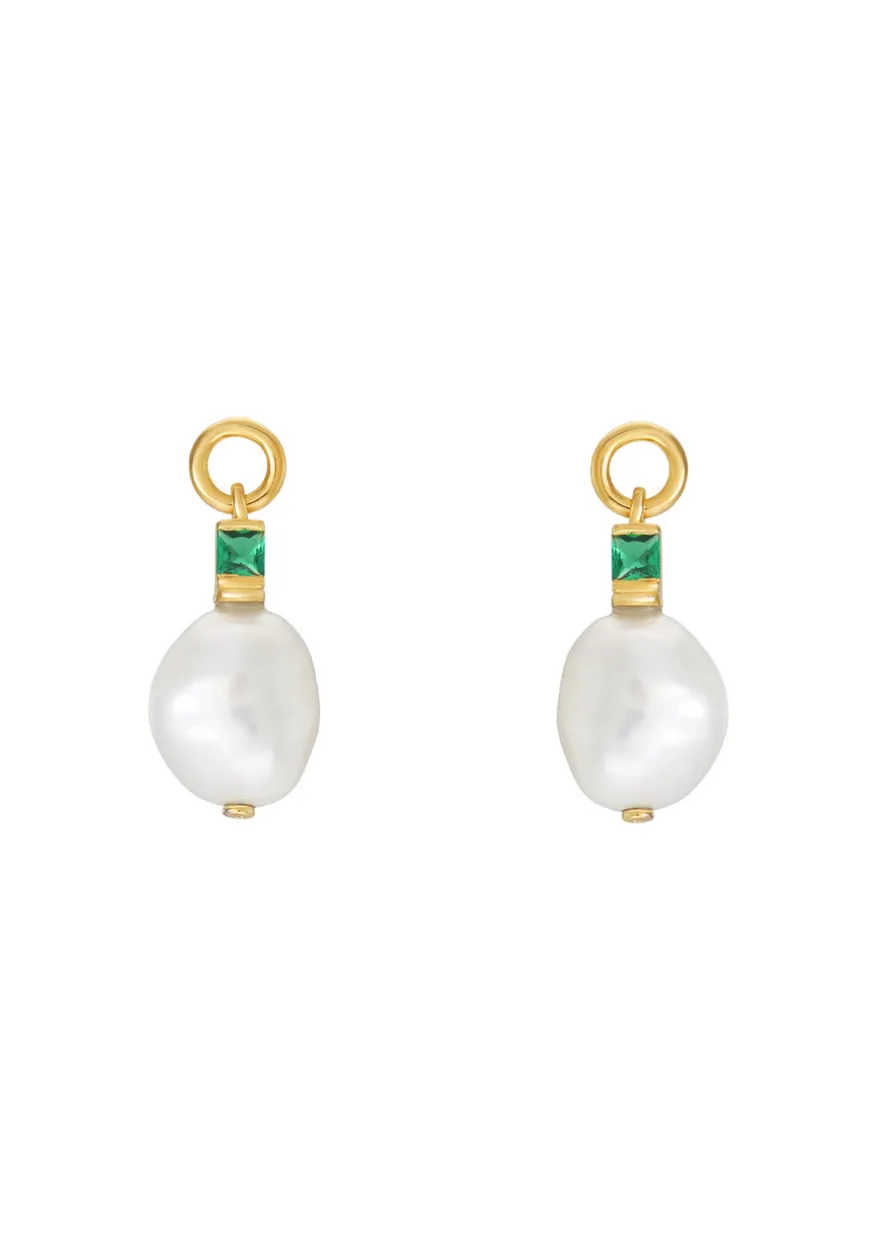 Fleur 18kt gold vermeil drop earrings