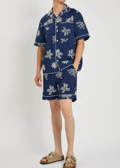 Floral-embroidered cotton-poplin shirt