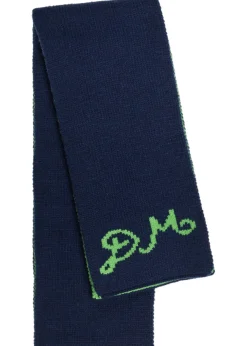 Floral-intarsia knit scarf