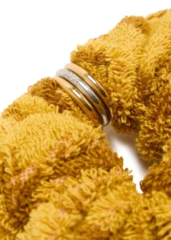 Floral-jacquard terry scrunchie