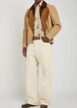 Floral-print cotton shirt