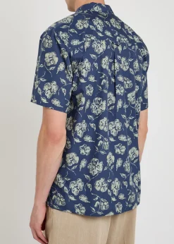 Floral-print cotton shirt