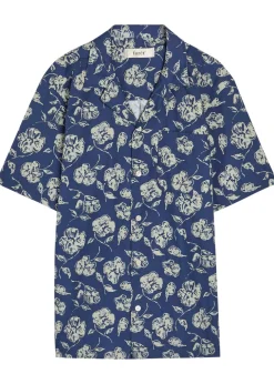 Floral-print cotton shirt