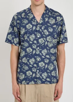 Floral-print cotton shirt