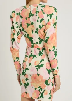 Floral-print crepe-jersey mini dress