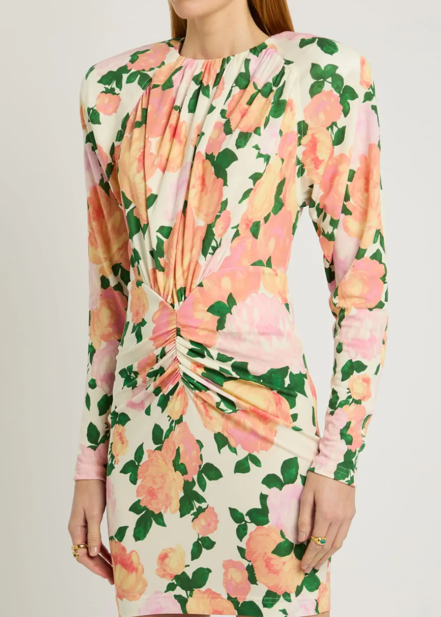 Floral-print crepe-jersey mini dress