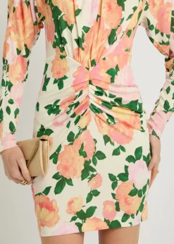 Floral-print crepe-jersey mini dress