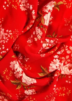 Floral-print crepe maxi dress