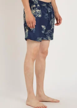 Floral-print nylon swim shorts