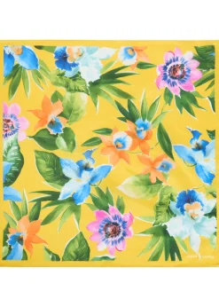 Floral-print silk-chiffon bandana