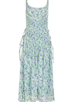 Floral-print silk-chiffon midi dress