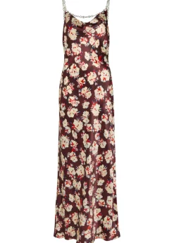 Floral-print silk maxi dress