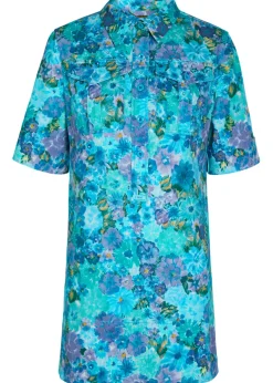 Floral print stretch-cotton dress