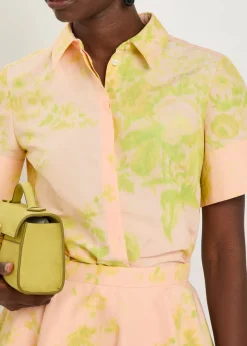 Floral-print woven shirt