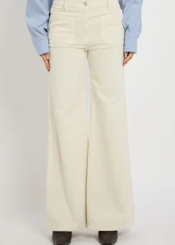 Florence flared-leg corduroy trousers