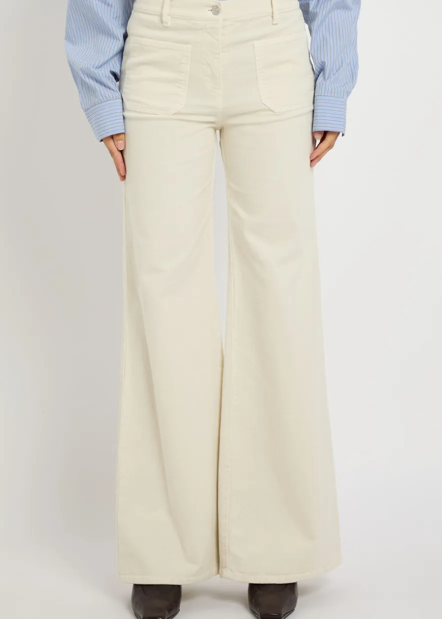 Florence flared-leg corduroy trousers