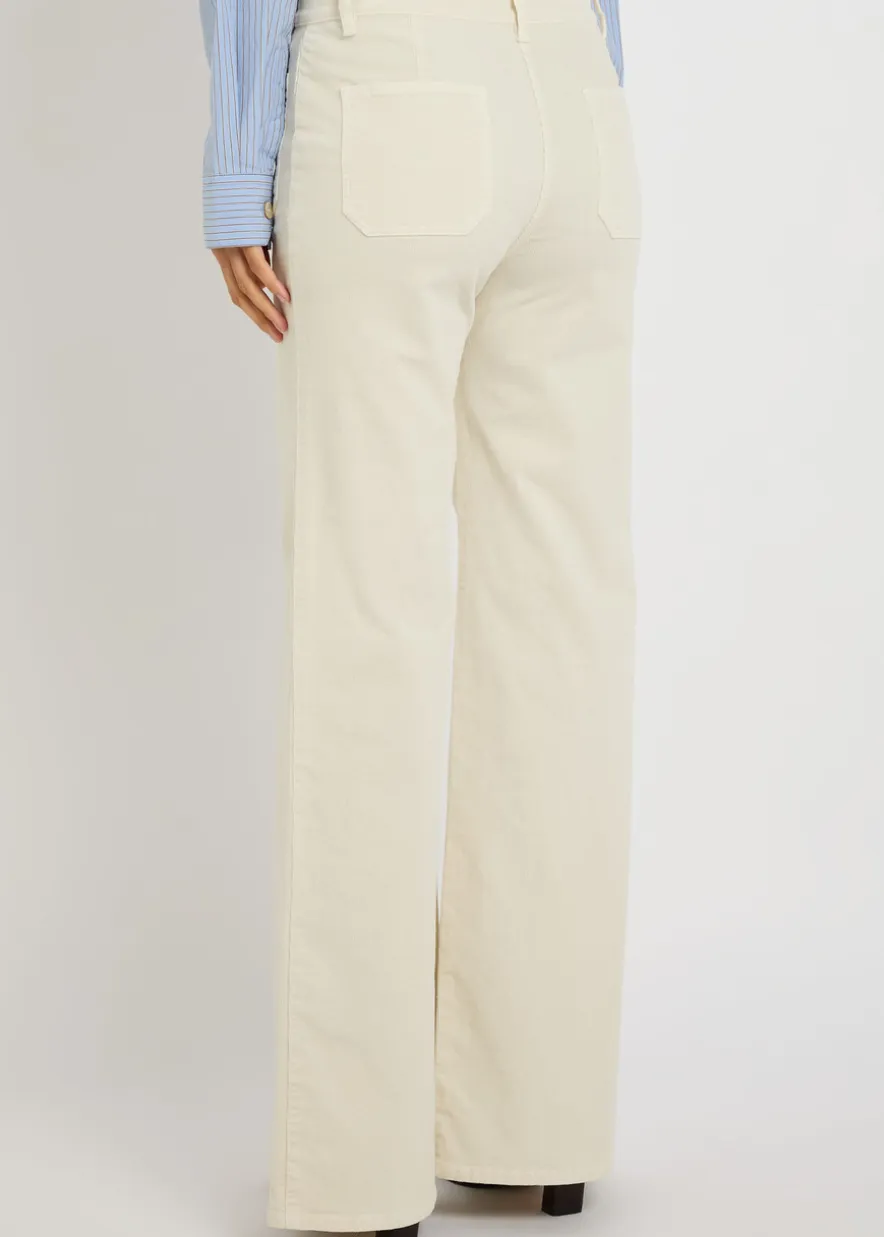 Florence flared-leg corduroy trousers