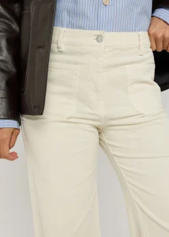 Florence flared-leg corduroy trousers
