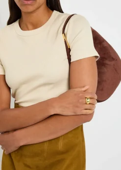 Florence small suede hobo bag