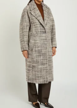 Florent crosshatch wool-blend coat