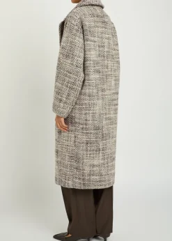 Florent crosshatch wool-blend coat