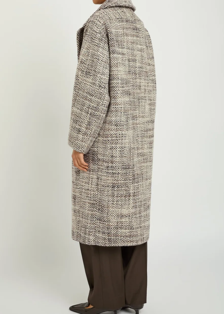 Florent crosshatch wool-blend coat