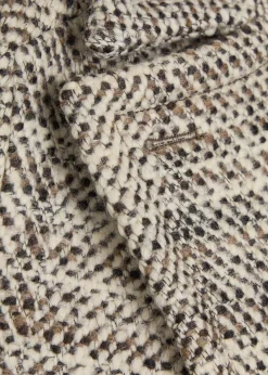 Florent crosshatch wool-blend coat
