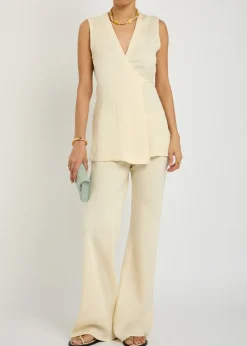 Florine straight-leg woven trousers