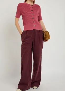 Floris wide-leg corduroy trousers