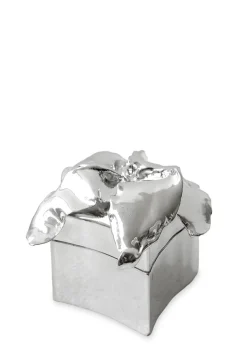Flower silver-plated trinket box
